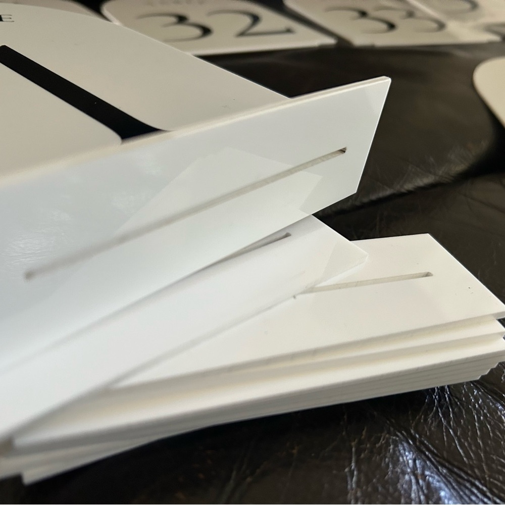 White Table Number Signs - Picture 6 of 7